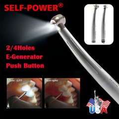 Dental Fiber Optic LED E-generator high speed handpiece 2Holes/4Holes