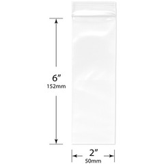 Plymor 2″ x 6″, 4 Mil Heavy Duty Zipper Reclosable Plastic Bags