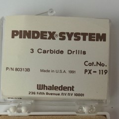Whaledent Pindex Carbide Drill HP Long Straight Shank PX-119 PN 80313B 2pc