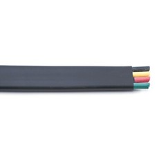 12/3 Flat Jacket Submersible Cable With Ground Well Pump Wire Black 600V