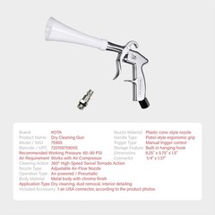 LAUCO Air Blow Gun for Car Detailing, Tornado Car Cleaning Gun, Air Compressor