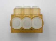 PANDUIT PCSB4-3-12Y MULTI-TAP CLEAR INSULATED ALUMINUM CONNECTOR BLOCK BOX OF 6