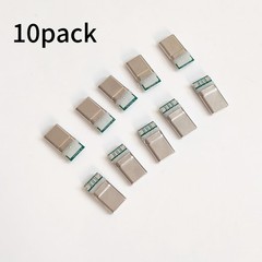 FLEAVER 10pack USB 3.1 Type C Male Connector USB-C OTG Host with 5.1k Resistor