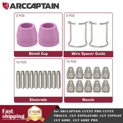 2026 ARCCAPTAIN AG-60 Plasma Cutter Torch Consumables 24Pcs .040” SG-55