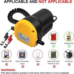 USA 12V Motor Oil Fuel Fluid Extractor Electric Siphon Transfer Change Pump 60W