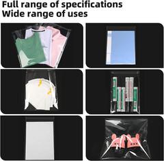Self Sealing Cellophane Bags, Clear Resealable Bags , 10X14 In, 100 Pcs