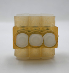 PANDUIT PCSB4-3-12Y MULTI-TAP CLEAR INSULATED ALUMINUM CONNECTOR BLOCK BOX OF 6