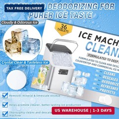 Ice Machine Cleaner Tablets Descaler 36 Pack, Countertop Ice Maker Cleaner Table