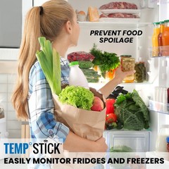 Temp Stick WiFi Temperature & Humidity Sensor 24/7 Monitoring & Alerts (Black)