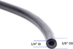 Latex Rubber Tubing, 3/8in OD 1/4in ID Slingshot Rubber Bands Black Surgical Tub