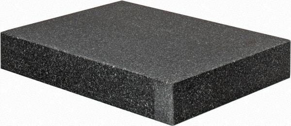 Black Granite Inspection Surface Plate, 12″ Long x 9″ Wide x 2″ Thick, no Ledge