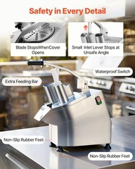 Vegetable Cutter Commercial Food Processor 5 Disks Fruit Vegetable Processor