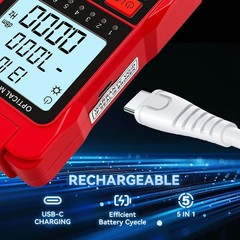 Rechargeable 5-in-1 Fiber Optic Cable Tester OPM VFL RJ45 SC/FC/ST LC