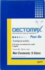 5 Liter Pour-on Cattle Dewormer roundworms, lungworms, grubs, lice and mites