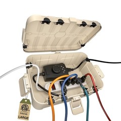 Weatherproof Connection Box for Outdoor Use – Secure Extension Cord Protection