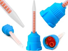 Mixing Tips 10:1 Ratio 5.7cm Crown & Bridge Impression, 50-Pack Blue/Orange