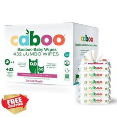 Caboo Unscented Wipes 72ct 6 Packs