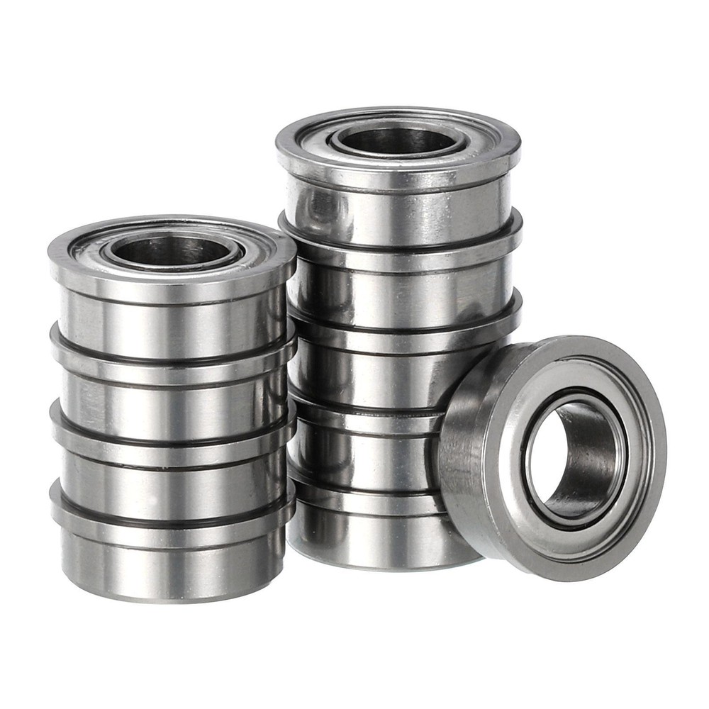 10pcs FR188ZZ Flanged Ball Bearing 1/4×1/2×3/16 Inch Chrome Steel ABEC1