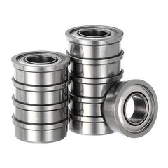 10pcs FR188ZZ Flanged Ball Bearing 1/4×1/2×3/16 Inch Chrome Steel ABEC1