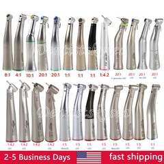 LED Dental Electric Handpiece 1:5 1:1 Contra Angle Fiber Optic High Speed