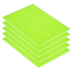 PMMA Acrylic Sheets Colored Transparent 12 x 8Inch Fluorescent Green 5 Pcs