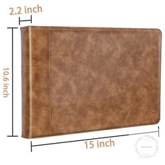 Zippered 7 Ring Business Checkbook Binder Portfolio for 3-on-a-Page Business