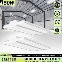 2 X 150W LED Linear High Bay Shop Light Commercial Hanging Fixtures 22500 Lumens