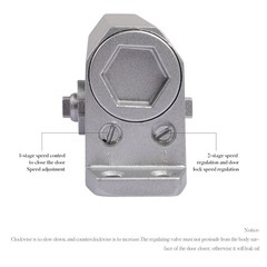 2 Pack 65-85 Kgs Size4 Commercial Door Closer Silver Aluminium Alloy Heavy Duty