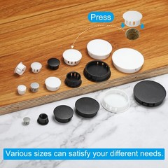 10 Pcs 45mm(1.8″) Plastic Hole Plugs Screw Hole Plug Snap Type Cover, White