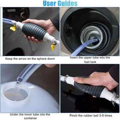 Siphon Hand Pump Portable Manual Car Fuel Transfer Pump for Gas Gasoline Petrol