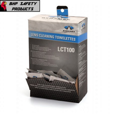 PYRAMEX LCT100 LENS CLEANING WIPES TOWELETTES, ANTI-STATIC (100 PER BOX)