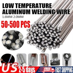 500PCS Easy Melt Welding Rods Low Temperature Aluminum Wire Brazing 1.6mm*500mm