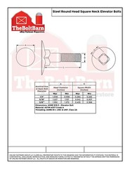 5/16″-18 Round Head Square Neck Elevator Bolts Grade 2 Zinc (Pick Length & Qty)