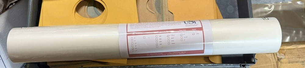 Laminating Film USI 25” By 500’ Gauge 1.5 Mill One Inch Core.