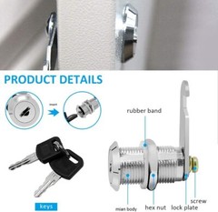 5/8″ 1″ 1 1/8″ Keyed Cylinder Cam Locks Tool Box File Cabinet Desk Drawer w/Keys