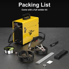 145A MIG Welder 110V Flux Core Gasless MIG/Stick/Lift TIG with TIG Welding Torch