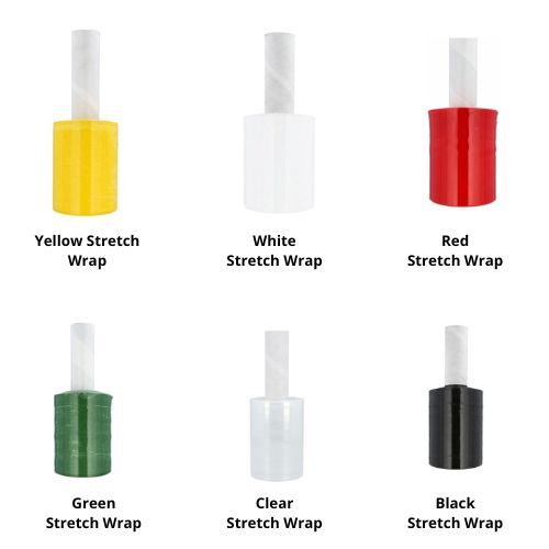 Extended Core Stretch Shrink Film Mini Hand Wrap with Handle – Multiple Colors