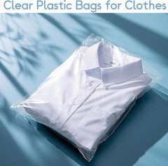 9X11 Inch Self-Sealing Clear Plastic Shipping Bags for Clothes, 100 Pack OPP Pol