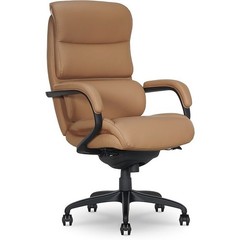 La Z-Boy Aberdeen Ergonomic Bonded Leather Swivel Executive Chair, Tan 51545-TAN