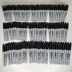 100ct Wholesale Bulk Sharpie Permanent Marker Lot Fine Point BLACK Sharpies