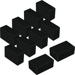 5 Pieces Plastic Project Boxes Junction Case for Electronic Project, Black 3.1 X