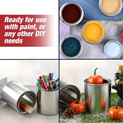 LAUCO Empty Paint Cans with Lids – 128 oz Gallon Metal Paint Cans, 6 Pack,