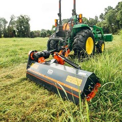 Titan Attachments 3 Point 65″ Offset Flail Ditch Bank Mower for Cat 1 Tractors