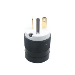 NEMA 5-20P Straight Blade Plug 20A 125V 3-Prong Grounded Male Connector