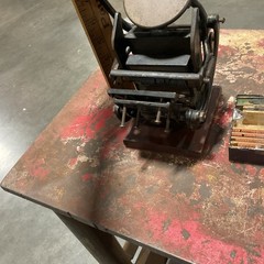 Vintage Antique Small 3×5 Letterpress Tabletop Printing Press 4” X 5” X 8”