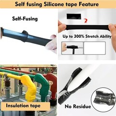 Self Fusing Silicone Tape for Plumbing Non-Adhesive Leak Seal Tape Waterproof