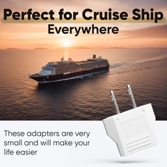 European to US Plug Adapter, Unidapt EU Adapters, Europe USA White