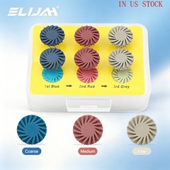 6Pcs/Box Dental Composite Polishing Diamond System RA Disc 14mm Wheel Kit -IN US