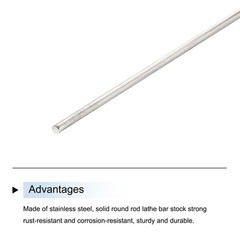 10Pcs 1.5mm x 300mm Stainless Steel Round Rod Metal Solid Shaft Rods Lathe Bar