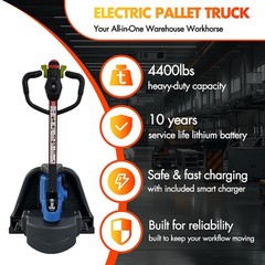 Multiple electric pallet trucks 4400 Lbs Power Pallet Truck 48″